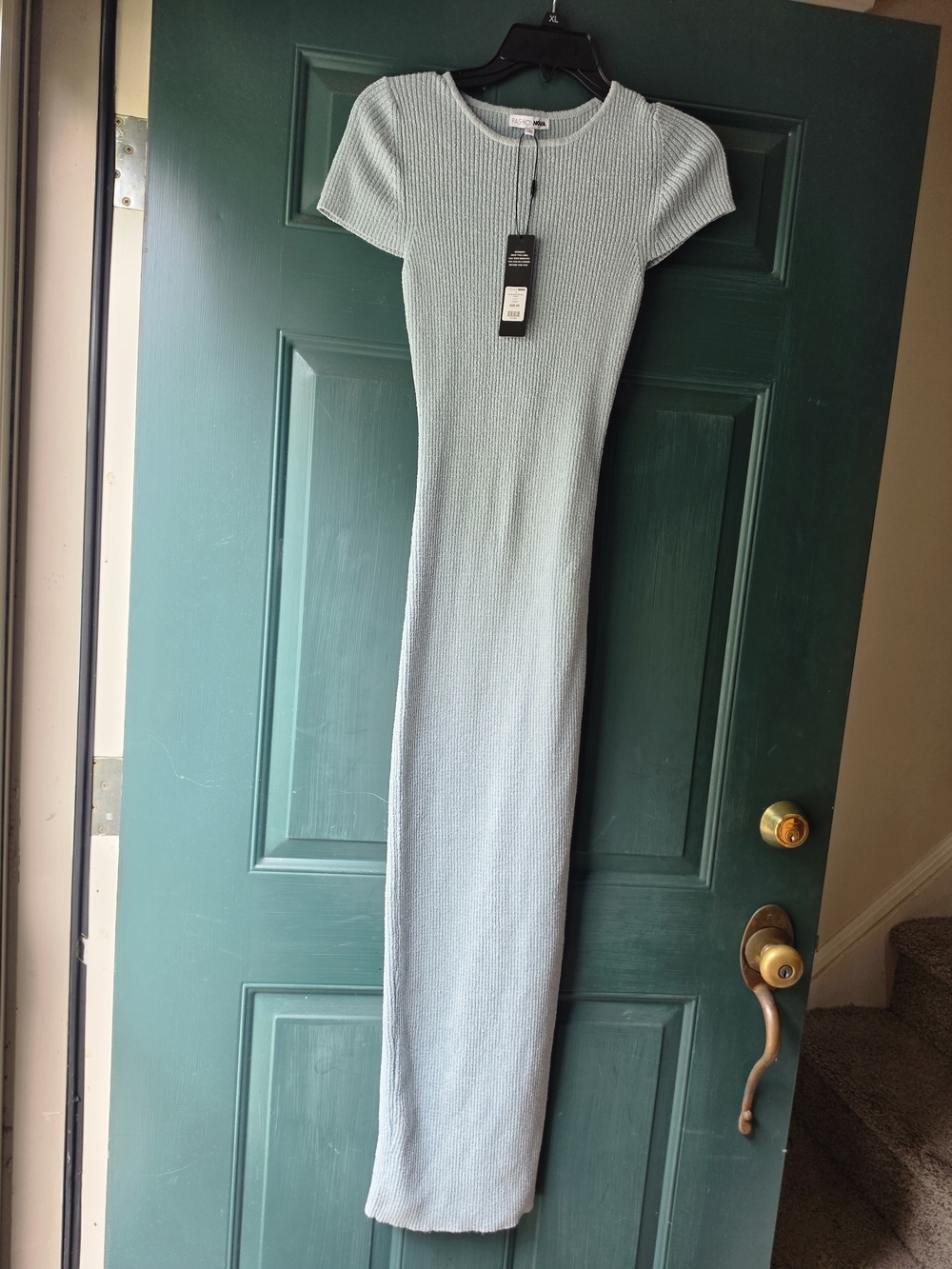 Sleeveless Knit Maxi Dress - Light Blue NWT